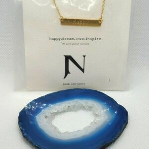 NWT Jook & Nona 18 Karat Gold Plated Happy Necklac